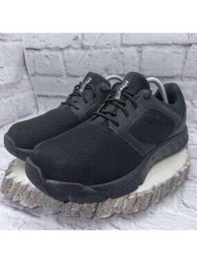 Hytest Men’s Safety Steel Toe Work Shoes Size 10 Wide BLACK Non-Slip